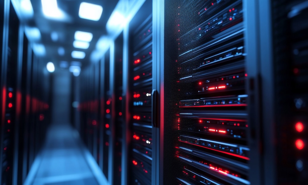 Image of servers in a data centre
